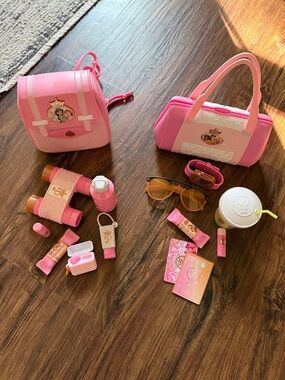 Kids Pink Princess Play Purse and Backpack Set